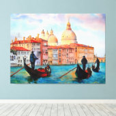 ヴェネツィアのゴンドラ キャンバスプリント (インサイチュ (ウッドフロア))