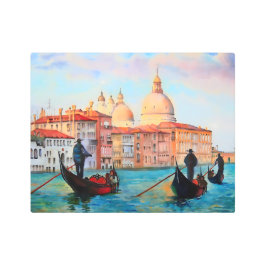 ヴェネツィアのゴンドラ メタルプリント