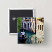 ヴェネツィアのゴンドラ 缶バッジ (正面&裏面)