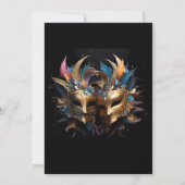 ヴェネツィアのゴールドマスク 2点 マルディグラ カーニバル 招待状 (裏面)