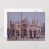 ヴェネツィアのサン・マルコはブリジェヘル(リソ)の彫刻を施した ポストカード (正面/裏面)