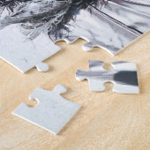 ヴェネツィアのシルバーと赤のカーニバルマスク（イタリア） ジグソーパズル (側面)