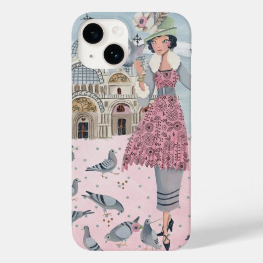 ヴェネツィアのハトの女の子 | Iphone 7 plusケース Case-Mate iPhoneケース (裏面)