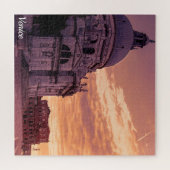 ヴェネツィアのバシリカ上空の夕日 ジグソーパズル (横)