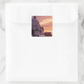 ヴェネツィアのバシリカ上空の夕日 スクエアシール (バッグ)