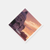 ヴェネツィアのバシリカ上空の夕日 スタンダードカクテルナプキン (角)