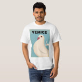 ヴェネツィアのビンテージスタイルの旅行ポスター Tシャツ (正面フル)