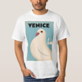 ヴェネツィアのビンテージスタイルの旅行ポスター Tシャツ (正面)