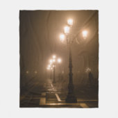 ヴェネツィアのフォギーピアッツァサンマルコ フリースブランケット (正面)