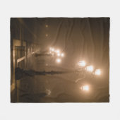 ヴェネツィアのフォギーピアッツァサンマルコ フリースブランケット (正面(横))