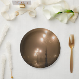 ヴェネツィアのフォギーピアッツァサンマルコ ペーパープレート