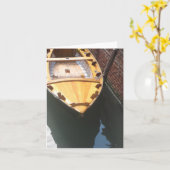 ヴェネツィアのボート – notecard カード (黄色い花)