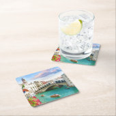 ヴェネツィアのリアルトブリッジ | イタリア・コースター・ヴェネツィア スクエアペーパーコースター (インサイチュ)
