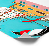 ヴェネツィアのヴィンテージ旅行ポスター ポスター (角)