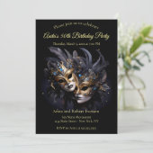 ヴェネツィアの優雅なマスク カーニバル マーディ・グラス 招待状 (スタンド正面)