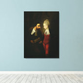 ヴェネツィアの商人からのポーシャとシェロックA キャンバスプリント (インサイチュ (ウッドフロア))