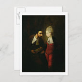 ヴェネツィアの商人からのポーシャとシェロックA ポストカード (正面/裏面)