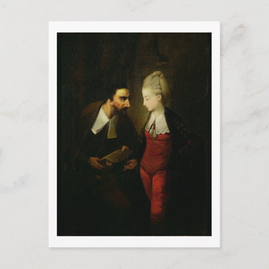 ヴェネツィアの商人からのポーシャとシェロックA ポストカード (正面)