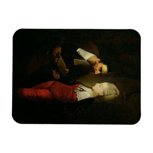 ヴェネツィアの商人からのポーシャとシェロックA マグネット (横)