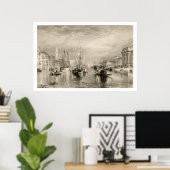 ヴェネツィアの大運河はウィリアム・ミルが刻んだ ポスター (ホームオフィス)