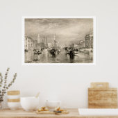 ヴェネツィアの大運河はウィリアム・ミルが刻んだ ポスター (キッチン)