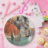 ヴェネツィアの大運河(Vincenzo Caprile著) ペーパープレート (パーティー)