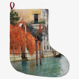 ヴェネツィアの大運河（Vincenzo Caprile著） ラージクリスマスストッキング