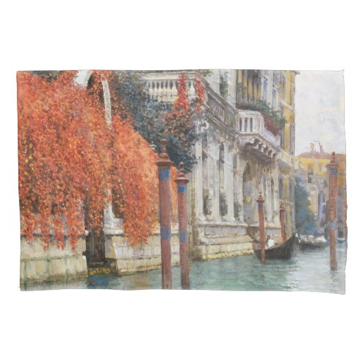 ヴェネツィアの大運河（Vincenzo Caprile著） 枕カバー (正面左)