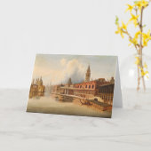 ヴェネツィアの情景 | ヨハン・ウィルヘルム・ジャンコウスキー カード (黄色い花)