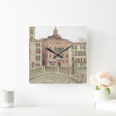 ヴェネツィアの日曜日の朝 スクエア壁時計 (ホーム)