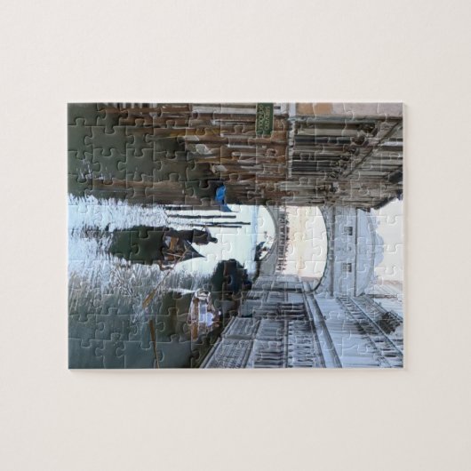 ヴェネツィアの有名な橋のため息，ヴェネツィアのイタリア ジグソーパズル (横)