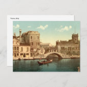 ヴェネツィアの橋と運河 ポストカード (正面/裏面)