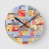 ヴェネツィアの水の色 ラウンド壁時計 (正面)