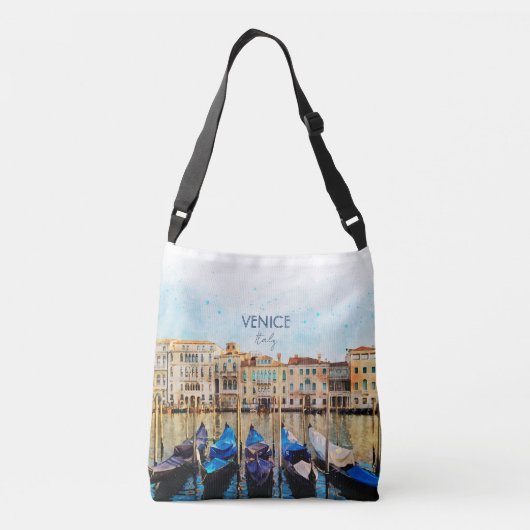 ヴェネツィアの水色 – イタリア旅行のお土産 クロスボディバッグ (裏面)