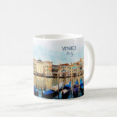 ヴェネツィアの水色 – イタリア旅行のお土産 コーヒーマグカップ (正面右)