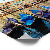 ヴェネツィアの水色 – イタリア旅行のお土産 ポスター (角)