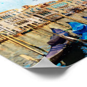 ヴェネツィアの水色 – イタリア旅行のお土産 ポスター (角)