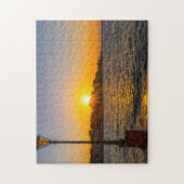ヴェネツィアの港の夕日、カニア、クレタ ジグソーパズル (縦)