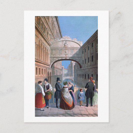 ヴェネツィアの溜息橋はブリジェヘルが刻んだ ポストカード (正面)