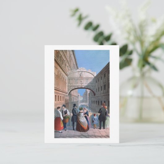 ヴェネツィアの溜息橋はブリジェヘルが刻んだ ポストカード (スタンド正面)