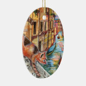 ヴェネツィアの猫 セラミックオーナメント (右)