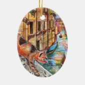 ヴェネツィアの猫 セラミックオーナメント (裏面)