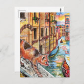 ヴェネツィアの猫 ポストカード (正面/裏面)