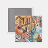 ヴェネツィアの猫 マグネット (正面/裏面)