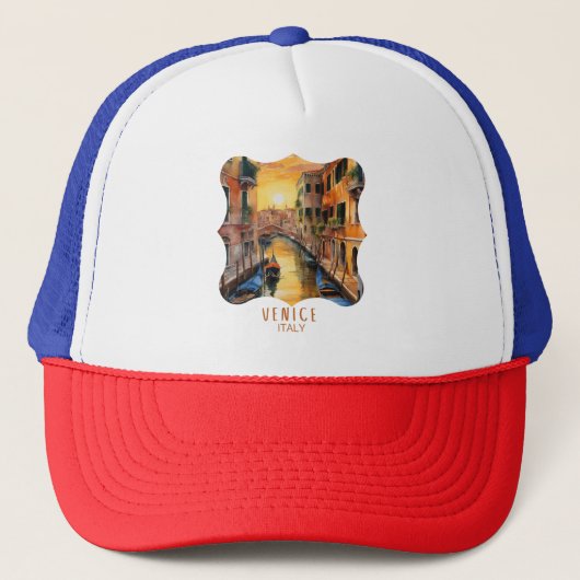 ヴェネツィアの神秘的に美しい夕日 キャップ (正面)