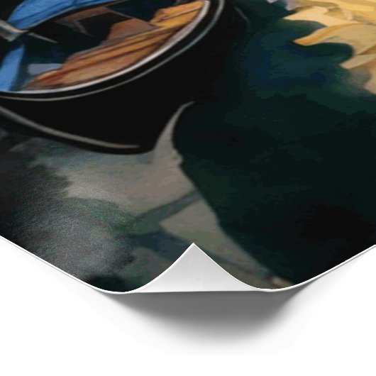 ヴェネツィアの神秘的に美しい夕日 ポスター (コーナー)