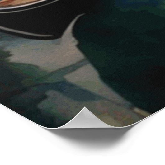 ヴェネツィアの神秘的に美しい夕日 ポスター (角)