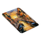 ヴェネツィアの神秘的に美しい夕日 マグネット (右側)