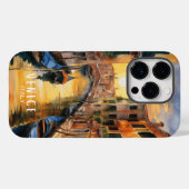 ヴェネツィアの神秘的に美しい夕日 Case-Mate iPhoneケース (裏面 (横))