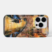 ヴェネツィアの神秘的に美しい夕日 iPhoneケース (裏面横)